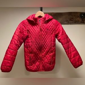 Nautica girls Lightweight red puffer quilted jacket